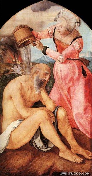 Albrecht Durer Job and His Wife Germany oil painting art